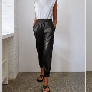 Babaton Zedel Vegan Leather Joggers